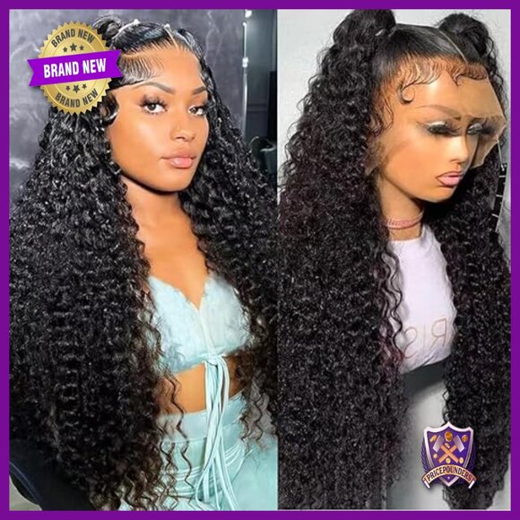 30 Inch Water Wave 13x6 HD Lace Front Wig Human Hair Pre Plucked 200 Density main image 4